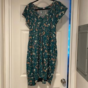 Flutter Sleeve Floral Print Mini Dress